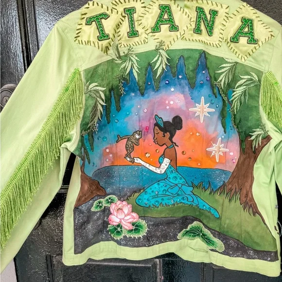 Custom Disney The Princess and the Frog Denim Jacket - Picture 2 of 10